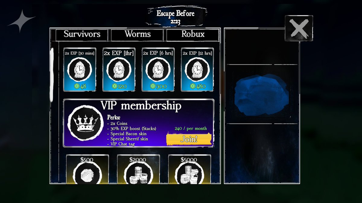 fresco_fresco8's tweet photo. New UI for Worm Game for @slungpy  check game here https://t.co/JPOypfxqkR 👀
  To order UI contact "fresco4573" on Discord. #ROBLOX #RobloxDev #GUI #RobloxUI #uidesign #vector #design https://t.co/6aTRXON6LI