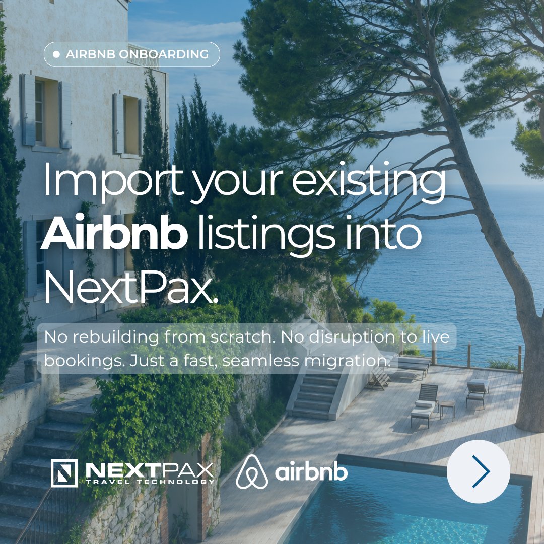 NextPax's tweet photo. Already hosting on @Airbnb?

Import your existing @Airbnb listings directly into @NextPax— without rebuilding properties or interrupting live bookings.

✔ Fast onboarding
✔ Auto-mapping
✔ Live in minutes

Learn more:
https://t.co/cmdN6fpID0

#Airbnb #TravelTech https://t.co/C0LfiwLiRr