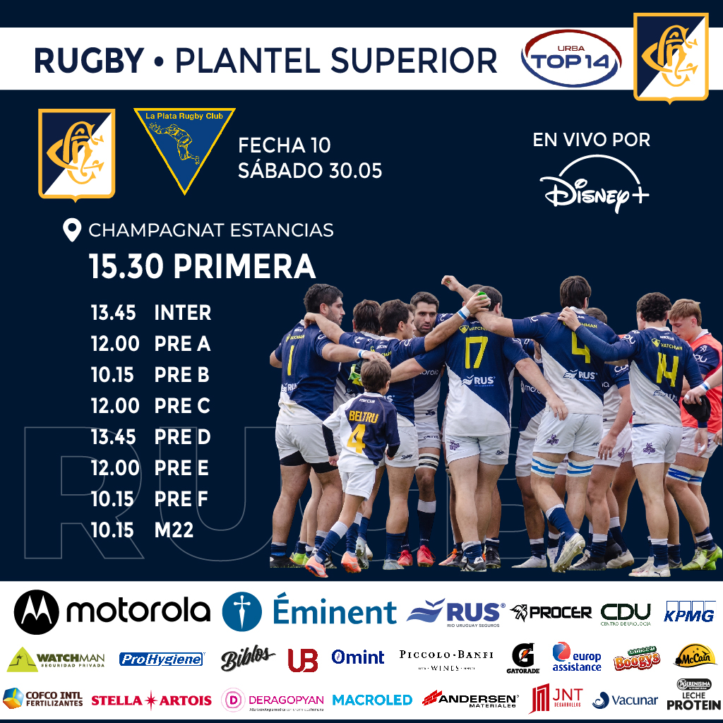 NotiChampa's tweet photo. 🏉 𝗥𝗨𝗚𝗕𝗬 - 𝗣𝗦
A continuación les compartimos los horarios y sede de los partidos del Plantel Superior de este sábado de local frente a @laplatarugby  correspondiente a la fecha 10 del torneo Top14 de la @URBA_ok 

De local o visitante, #TodosdeAzul https://t.co/2QCTblBob5