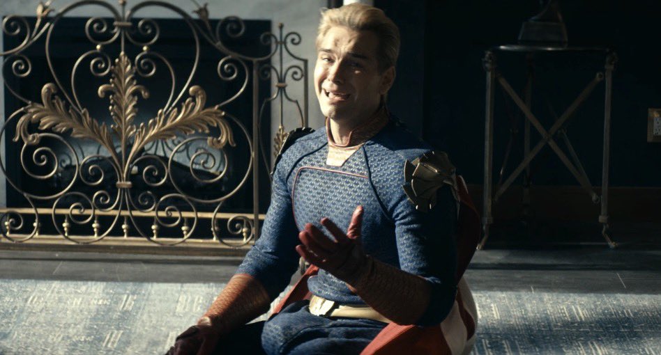 home_b0ys's tweet photo. homelander crying and pleading on his knees is my favourite genre https://t.co/X73ZrVP7DP