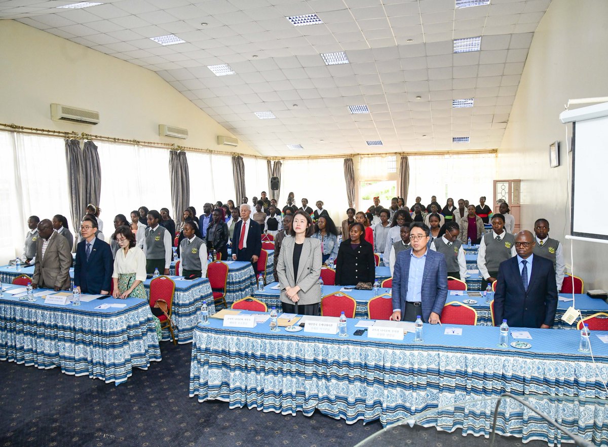 KenyattaUni's tweet photo. Celebrating language, culture, and global connections at Kenyatta University!

The Nairobi King Sejong Institute Speech Contest 2026 was a remarkable showcase of passion, talent, and cultural exchange as students confidently expressed themselves in Korean through inspiring speeches and presentations. The event brought together learners, educators, and distinguished guests in a vibrant celebration of friendship between Kenya and South Korea.

More than just a competition, the contest reflected the power of language in building international understanding, creating opportunities, and connecting communities across borders. 

Kenyatta University remains committed to promoting global learning and cultural diversity through meaningful international partnerships and student engagement.

#KingSejongInstitute #KoreanSpeechContest #KenyattaUniversity #CulturalExchange #LearnKorean #KUEvents #KenyaKorea #GlobalEducationucation #LanguageAndCulture