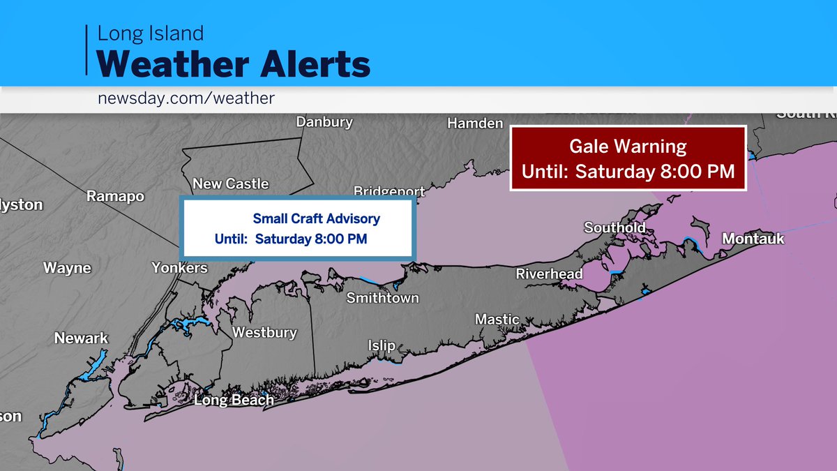 WeatherGeoff's tweet photo. That means recreational boating is a no-go tomorrow. Small Craft Advisory for the LI Sound, Ocean west of Smith Point, GSB and Shinnecock. Gale Warning for Ocean east of Smith Point, Peconic &amp; Gardiners Bay out to Block Island sound. https://t.co/xEhtRaQesX