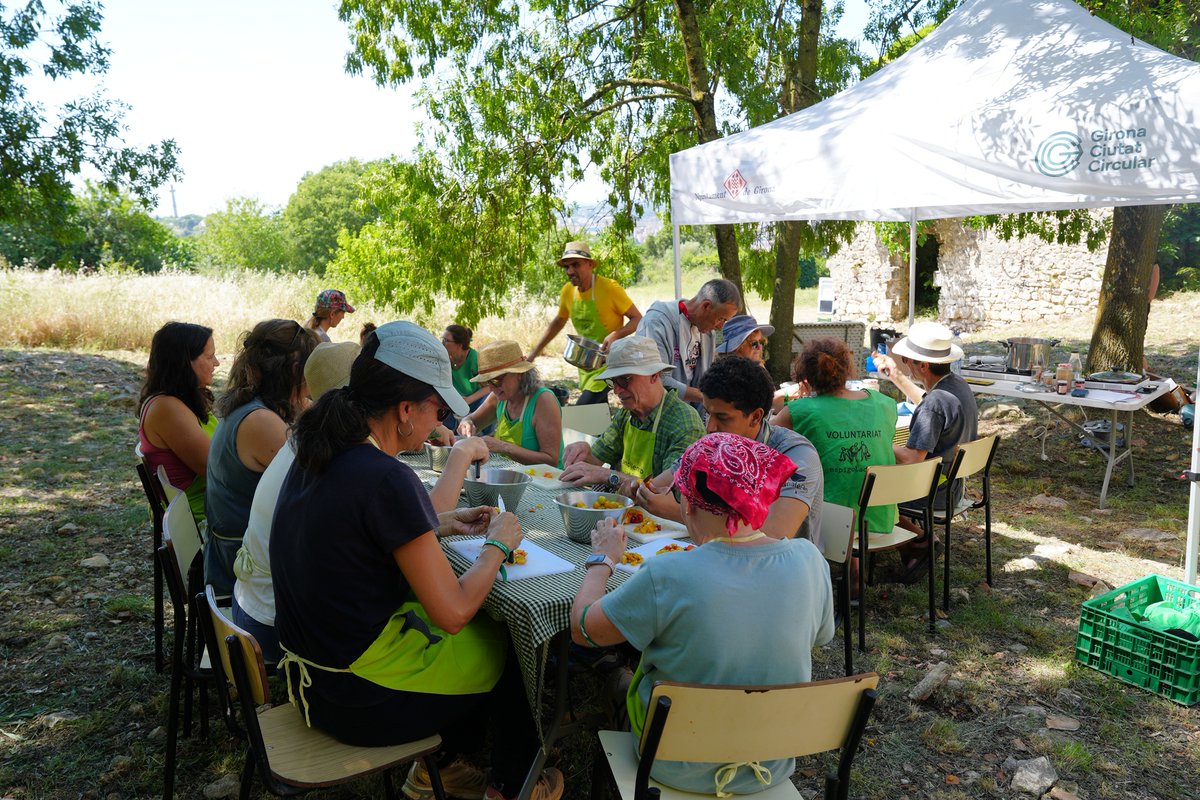 Girona_Cat's tweet photo. 🫙🍑 Girona organitza una espigolada a Montjuïc per transformar les prunes de l’arbrat urbà en melmelada.

🥣 S'ha fet un taller gratuït per donar sortida a un aliment que es faria malbé innecessàriament. 

♻️ També es busca conscienciar sobre el malbaratament alimentari i com evitar-lo.

https://t.co/Ks5RVbCBDW