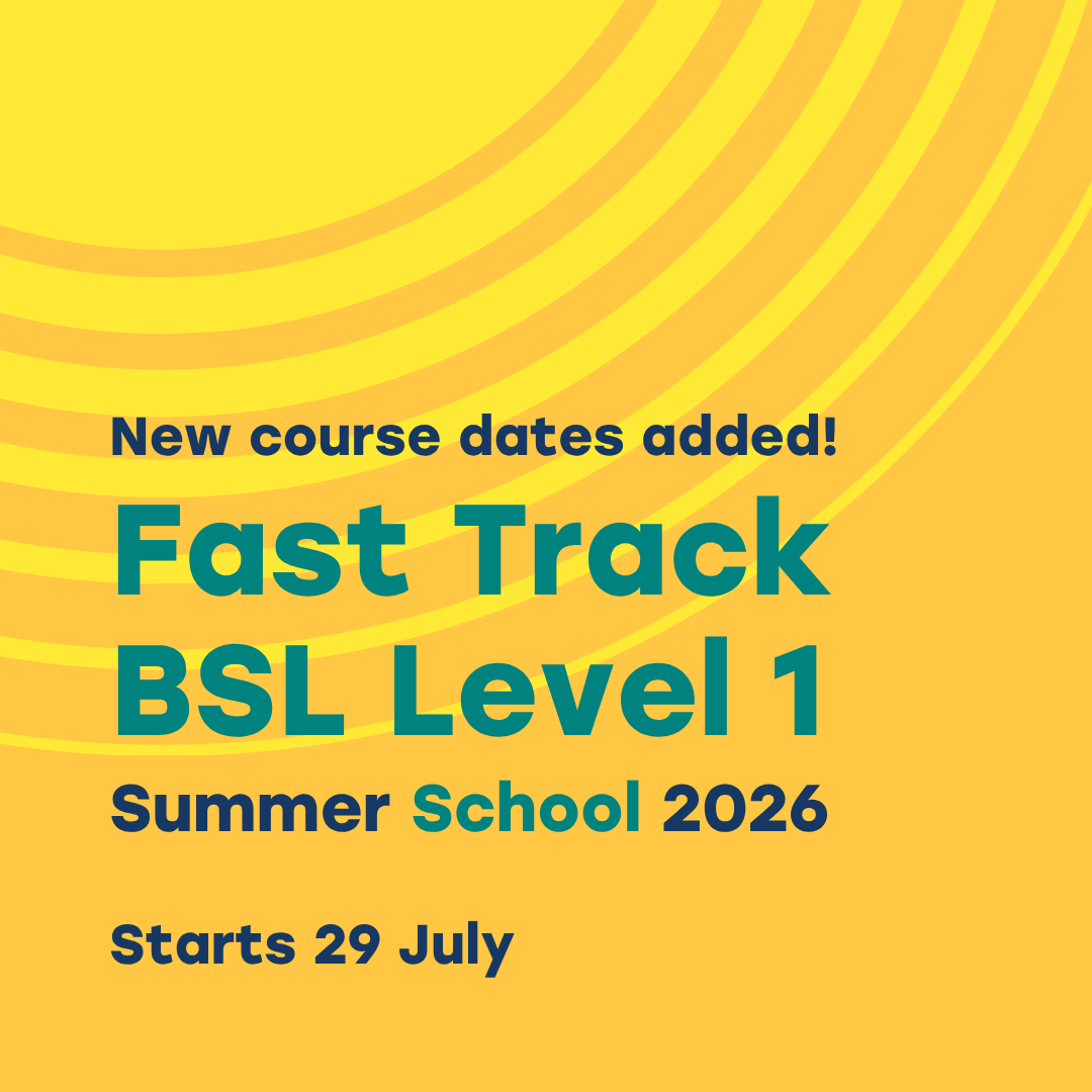 royaldeaf's tweet photo. Due to demand, we’ve added another Fast Track BSL Level 1 course to our Summer School ☀️

Places are limited, so early booking is recommended. You can reserve your spot on our website: https://t.co/bF9MYAVLSW https://t.co/itPL90m6U4