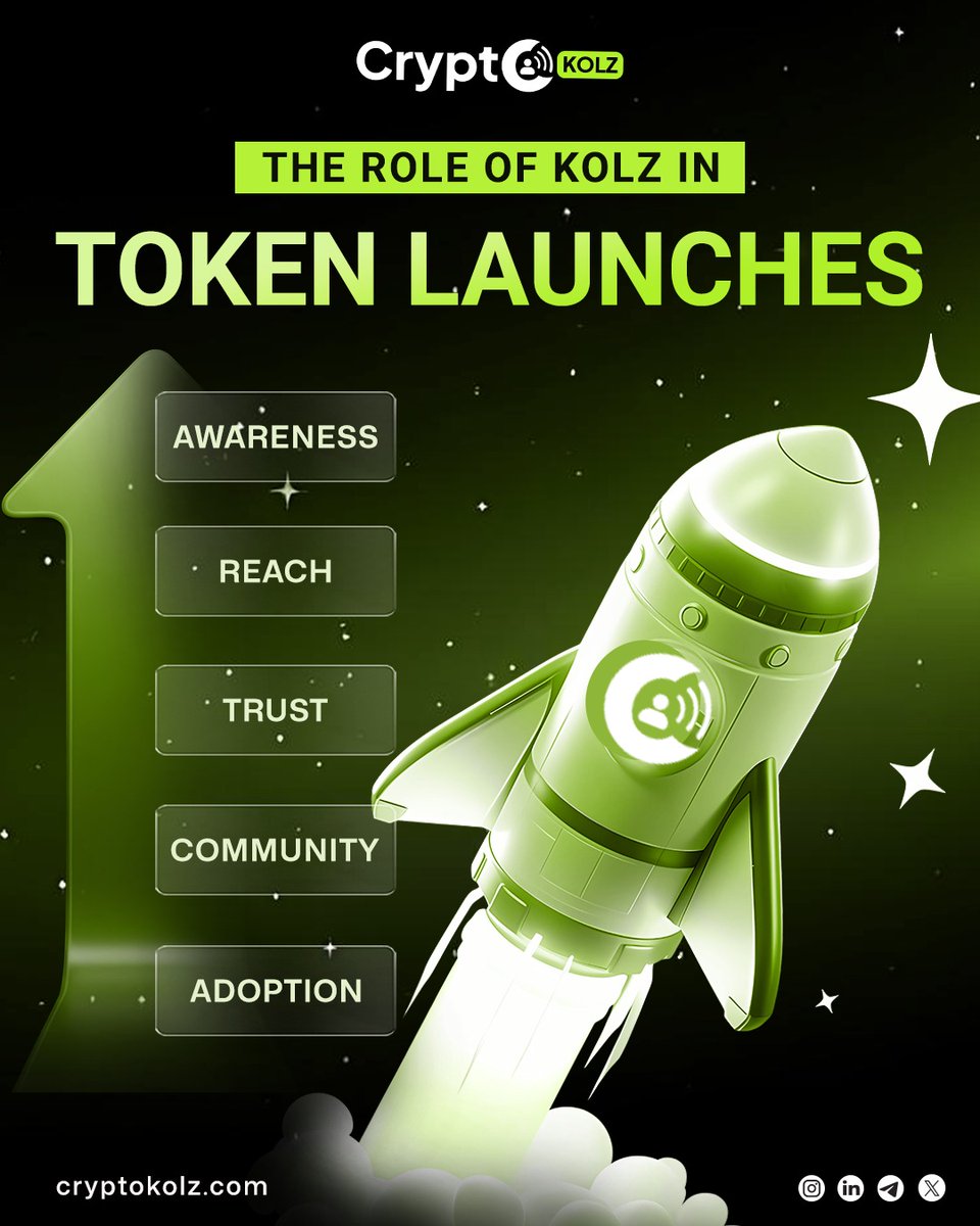 cryptokolz's tweet photo. The Role of Crypto KOLz in Token Launches 🚀

In Web3, KOLz play a key role in shaping how a token launch is received by the market.

🌐 https://t.co/RQrlIAVHaZ

#CryptoKOLz #KOLz #Crypto #tokenLaunches #RoleOfKOLz #web3 https://t.co/dRYCBQ8y3C