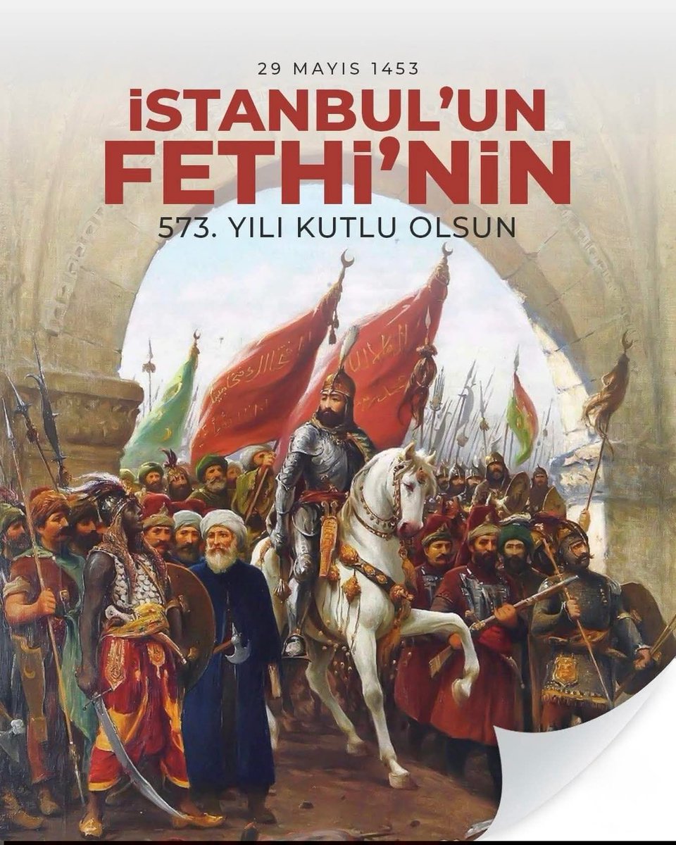 ismailcor33's tweet photo. 29 Mayıs 1453…
Bir çağ kapandı, yeni bir çağ açıldı.
Azmin, inancın, kararlılığın ve büyük bir medeniyet idealinin zaferi olan İstanbul’un Fethi; sadece bir şehrin alınışı değil, tarihin akışını değiştiren eşsiz bir dönüm noktasıdır.

Fethin 573. yılı kutlu olsun. https://t.co/J5zglIsWHJ