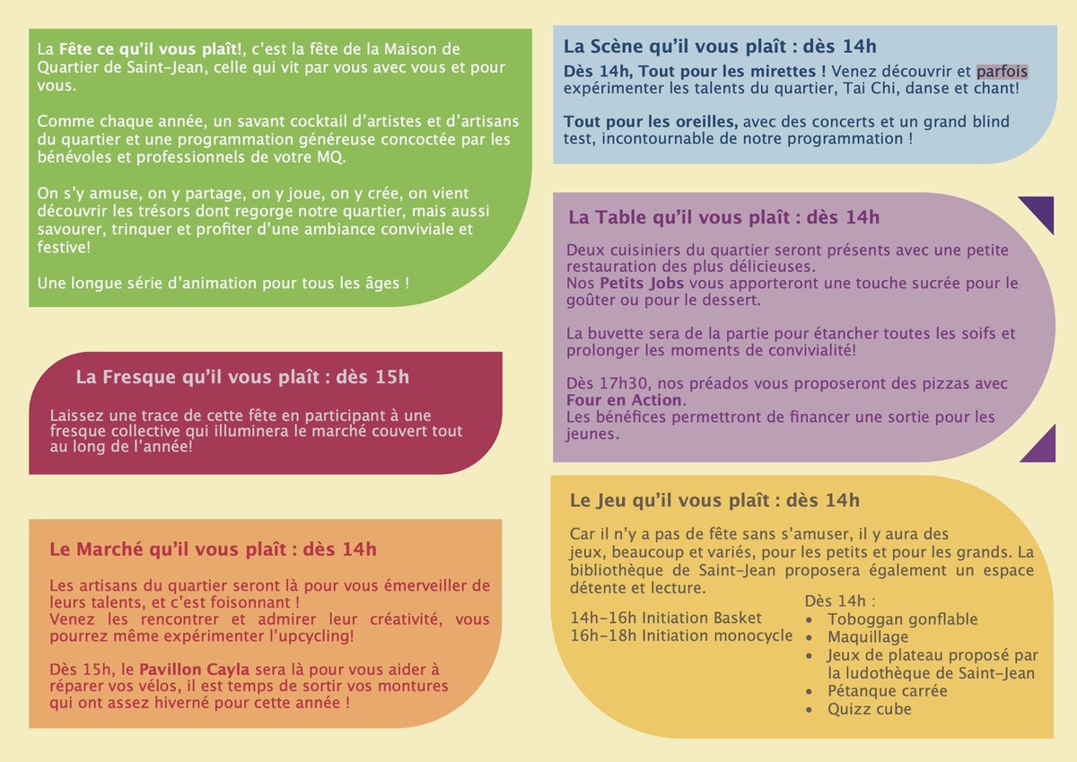 JeuxCooperatifs's tweet photo. Info dernière minute ! Demain 30/05, rejoignez nous pour des « Défis Coopératifs Itinérants » ! 👀
📍 MQ Saint-Jean, Genève ⏰ 15h-18h 🎉 Fête ce qu'il vous plaît 2026
Venez jouer &amp; coopérer !

🔗 https://t.co/lQ9i8jgEcI

https://t.co/EcCWPoTERP

#Genève #Jeu #Coopération https://t.co/mlMrMZJv2D