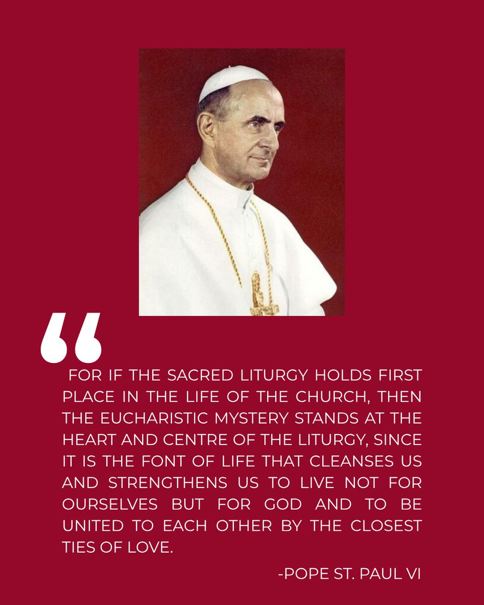 StClement's tweet photo. Today we celebrate Pope Saint Paul VI ✨ A courageous leader and faithful shepherd, he guided the Church with wisdom and reminded us that the Gospel is meant to be lived and shared. Pope Saint Paul VI, pray for us 🙏 https://t.co/a6nnx0fTlu
