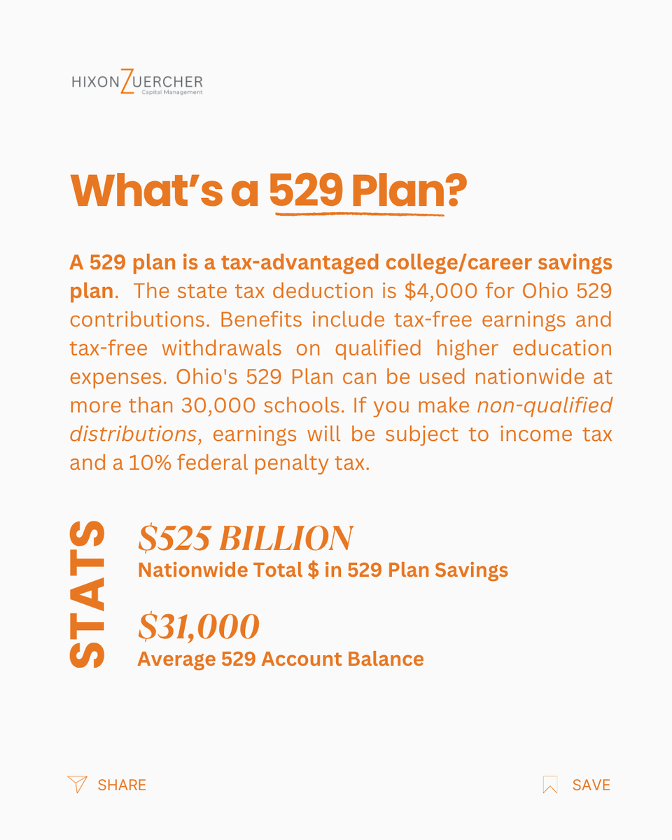 HZcapital's tweet photo. It’s National 529 Day! Thinking about your child’s future? One of the most powerful tools for college and career savings is in 529s. With tax advantages, flexible options, and the potential for compound growth, they can really help you turn small steps into big opportunities.💡 https://t.co/p0crCap5Z8