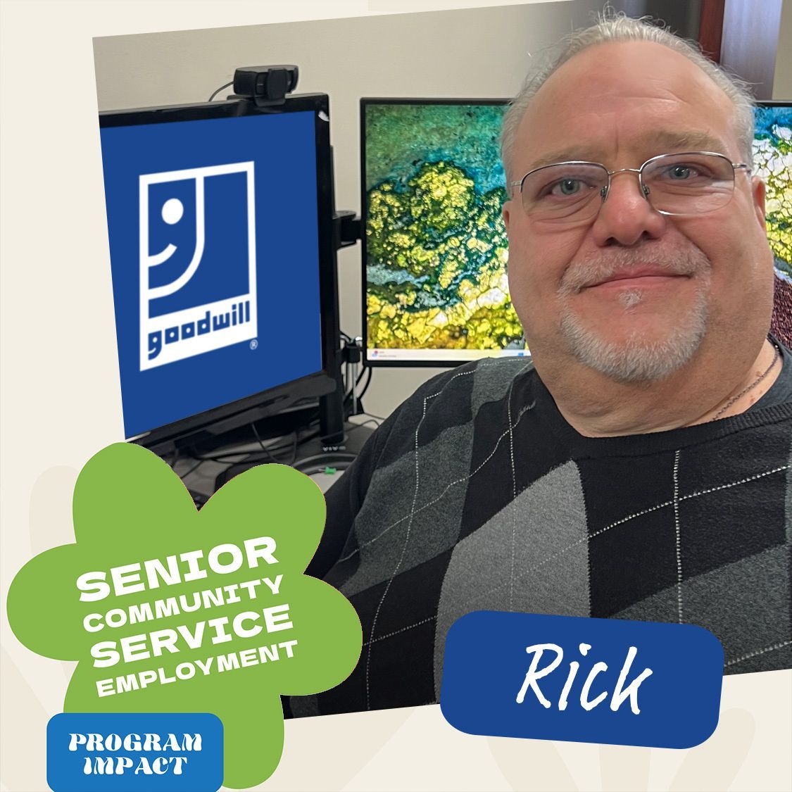 MarionGoodwill's tweet photo. Celebrating Rick this Older Americans Month! 💙
From SCSEP participant to full-time Goodwill employee—proof that opportunity has no age limit. Learn more: https://t.co/iA6YxlvZ1X
#OlderAmericansMonth #SCSEP #GoodwillWorks https://t.co/7CyFFidczg