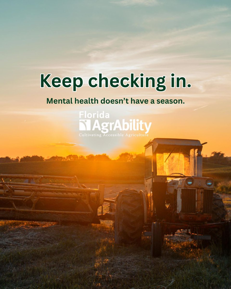 FL_AgrAbility's tweet photo. Mental Health Awareness Month ends May 31, the conversation doesn't. 🌱 Farmer mental health is year-round, and so are we. Keep reaching out. Keep growing. 💚 
🔗 https://t.co/R6HkCZAh0a 

#FloridaAgrAbility #MentalHealthAwarenessMonth #FarmerMentalHealth #MindYourMelon https://t.co/DwZUlHqaZo