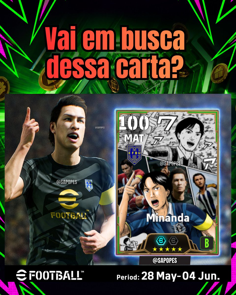 Sapo_Pes's tweet photo. Vai em busca dessa carta? 🤔
#efootball #efootball2026 #minanda https://t.co/Fv4S1JMFsG