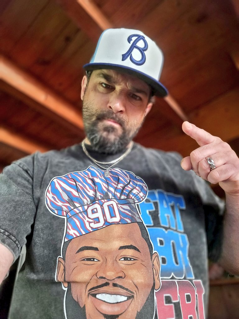 BeCooFool's tweet photo. #BillsMafia get the Tables Ready  for FAT BOY FRIDAY  with @Dewaynecarter0 you know he's gonna be cooking up something good Tune in For todays episode and pick up this sweet ass Tee from #Hashtag_Beanie_clothing #PanchosArmy #BillsMafamilia https://t.co/c7LzcWgXr0