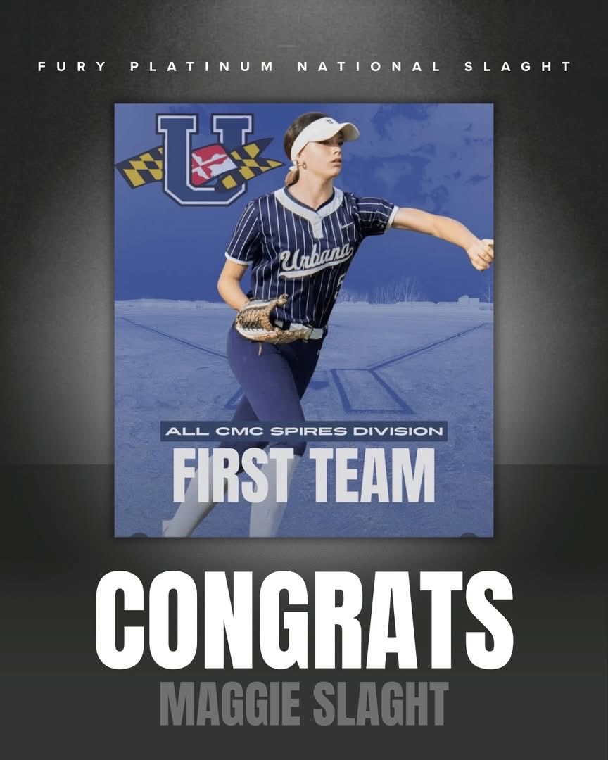 VAFuryPlat2029's tweet photo. Congratulations to @MaggieSlaght (2029) on her First Team selection in the Central Maryland Conference (CMC) Large School Division!!!  Maggie crushed it her freshman season at Urbana High School!

#platinumproud Fury Platinum Virginia Fury Platinum https://t.co/ToYxb5NDSF