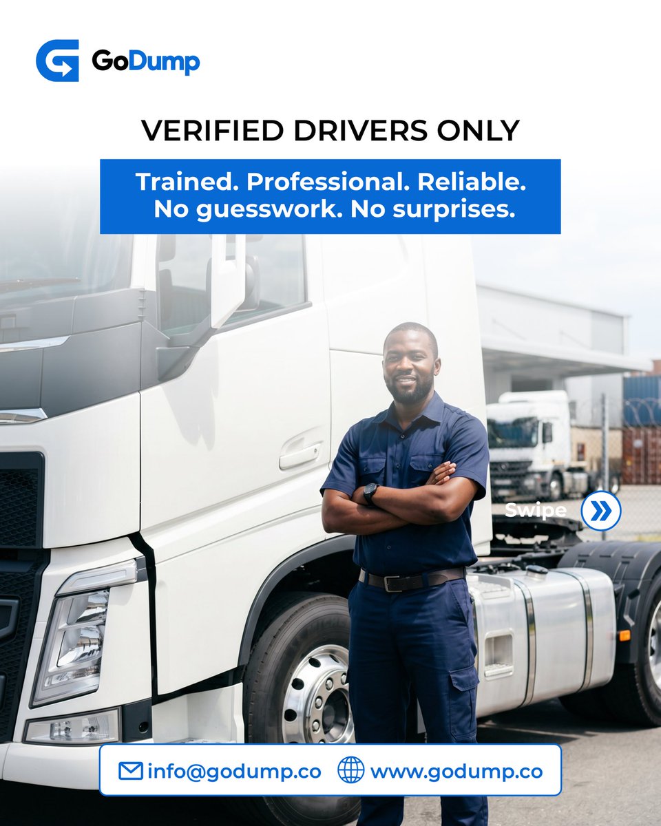 godumpng's tweet photo. You don’t need 5 phone calls to move one load.
GoDump makes truck booking simple, fast, and transparent —from booking to delivery.

Contact us via +234 808 775 2920 today to book your next delivery.

Tap, Book, Track, Done.

#godump #construction #booking #tracking #trucks https://t.co/w0PAX2uq76