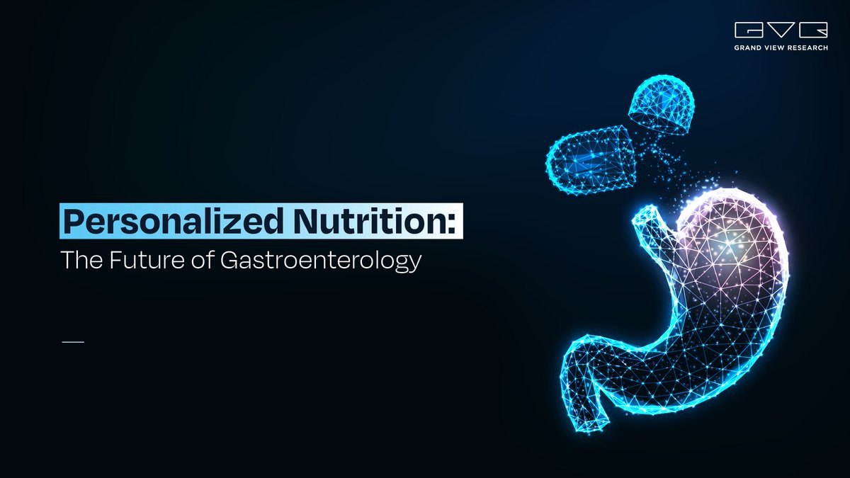 GrandViewInc's tweet photo. Personalized nutrition is revolutionizing gastroenterology by using microbiome science, AI, and targeted interventions to enhance patient outcomes and lower healthcare costs. 
Read more about this emerging shift @ https://t.co/5nbQz1vOJb

#GVR #personalizednutrition #microbiome https://t.co/fWdhfI5C1Z
