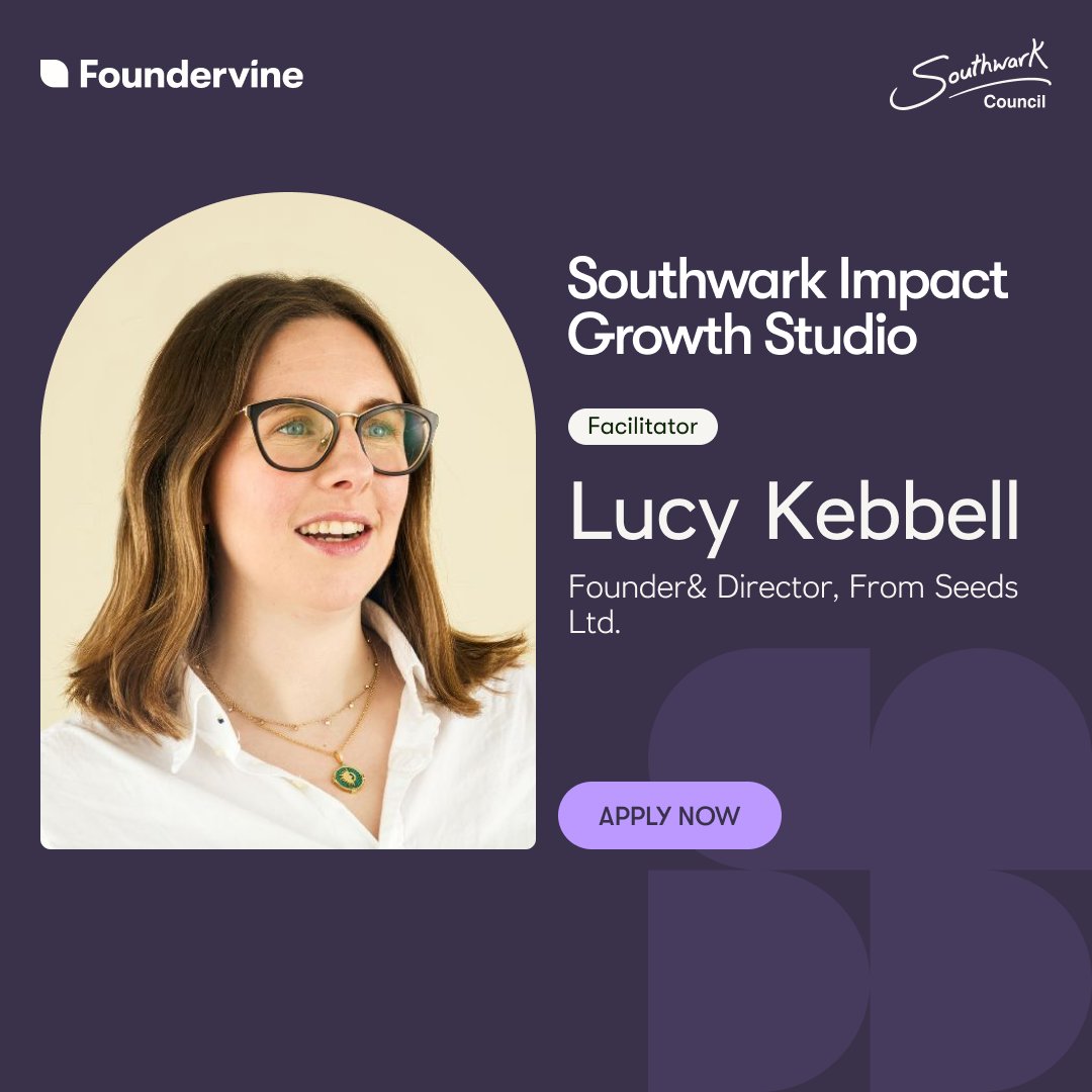 foundervine's tweet photo. Meet the facilitators supporting founders on the Southwark Impact Growth Studio, you’ll gain access to expert-led support designed to strengthen your strategy, and unlock new market opportunities.

Applications close 18 June 2026, 23:59.

Apply now: https://t.co/FD4X9sTLdK https://t.co/J902InucLo