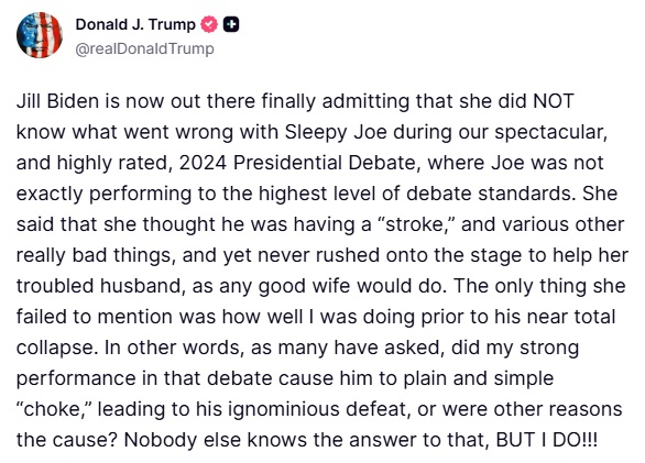 Commentary Donald J. Trump Posts From Truth Social tweet media