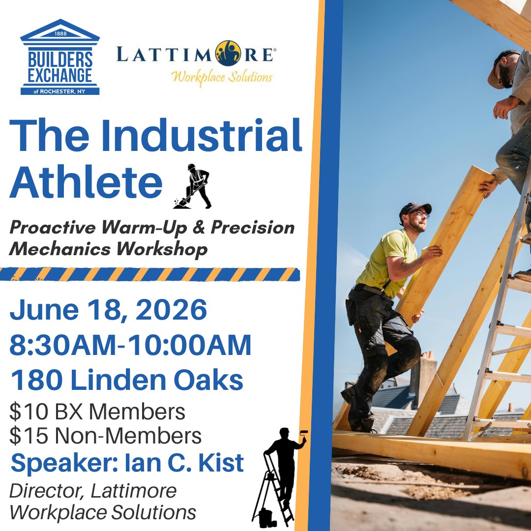 RobexRochester's tweet photo. Join ROBEX and Ian C. Kist, Director of Lattimore Workplace Solutions, on June 18 from 8:30AM - 10:00AM at 180 Linden Oaks for an informative session on reducing injury-related costs and improving workforce performance.

Register: https://t.co/xhE9WMPD8u https://t.co/wkO8sva9VX