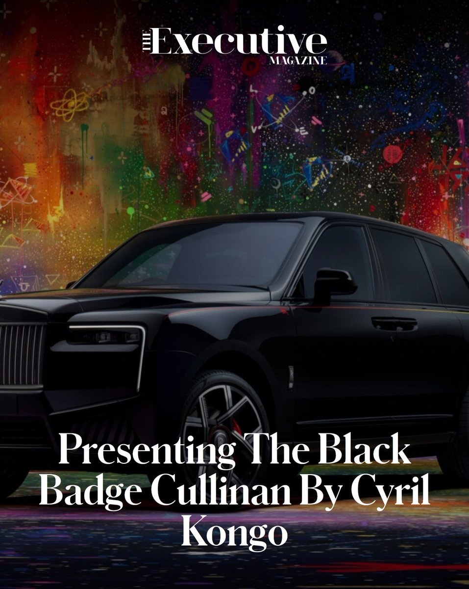 _The_Executive's tweet photo. @rollsroycecars unveils five bespoke Black Badge Cullinan models handcrafted by renowned artist Cyril Kongo. Each vehicle features individually hand-painted veneer and leather interior surfaces, curated through the marque's Private Offices in New York, Seoul, and Goodwood. https://t.co/1OJAHRHKyw