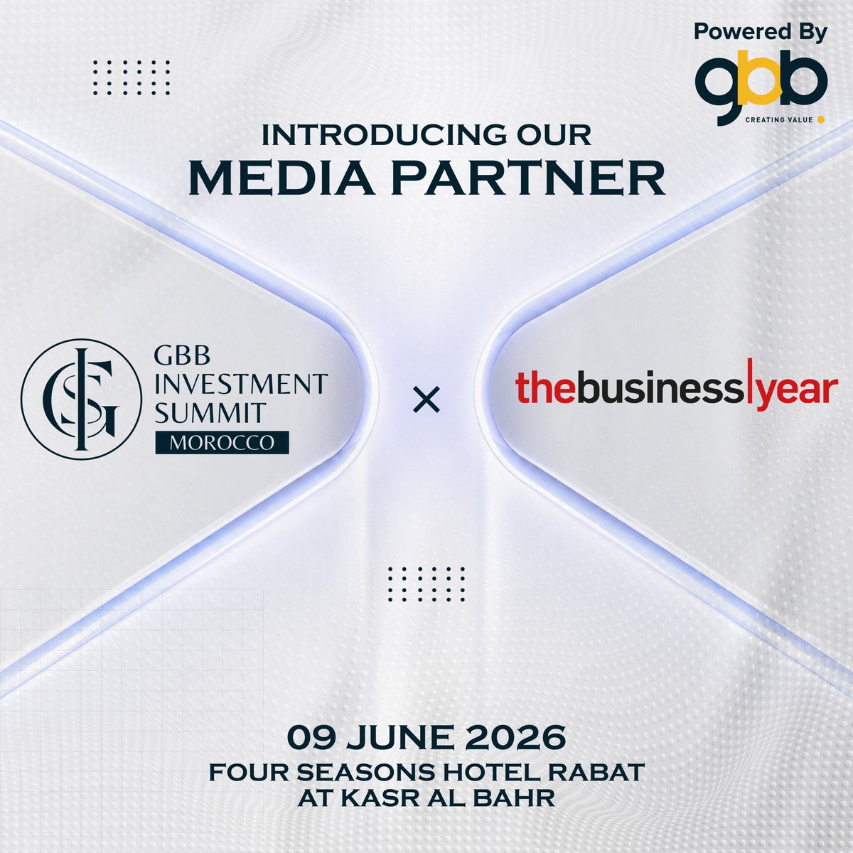 gbbventure's tweet photo. 𝐈𝐧𝐯𝐞𝐬𝐭𝐦𝐞𝐧𝐭 𝐥𝐚𝐧𝐝𝐬𝐜𝐚𝐩𝐞𝐬 𝐚𝐫𝐞 𝐬𝐡𝐚𝐩𝐞𝐝 𝐛𝐲 𝐠𝐥𝐨𝐛𝐚𝐥 𝐩𝐞𝐫𝐬𝐩𝐞𝐜𝐭𝐢𝐯𝐞𝐬, 𝐦𝐚𝐫𝐤𝐞𝐭 𝐢𝐧𝐭𝐞𝐥𝐥𝐢𝐠𝐞𝐧𝐜𝐞, 𝐚𝐧𝐝 𝐭𝐡𝐞 𝐯𝐨𝐢𝐜𝐞𝐬 𝐛𝐫𝐢𝐧𝐠𝐢𝐧𝐠 𝐤𝐞𝐲 𝐝𝐞𝐜𝐢𝐬𝐢𝐨𝐧𝐬 𝐭𝐨 𝐥𝐢𝐠𝐡𝐭.📰
That’s exactly where 𝐓𝐡𝐞 𝐁𝐮𝐬𝐢𝐧𝐞𝐬𝐬 𝐘𝐞𝐚𝐫 comes in.

We’re delighted to welcome @TBYupdates as a Media Partner for the 𝐆𝐁𝐁 𝐈𝐧𝐯𝐞𝐬𝐭𝐦𝐞𝐧𝐭 𝐒𝐮𝐦𝐦𝐢𝐭 – 𝐌𝐨𝐫𝐨𝐜𝐜𝐨, bringing valuable global business intelligence and economic perspectives to a platform focused on investment, development, and strategic growth across the region.🌍

The Business Year is a global media group that has been delivering first-hand insights into some of the world’s most dynamic markets for over a decade, supporting investors, businesses, and governments with informed and credible market coverage.

Through hundreds of interviews conducted each week with leading decision-makers across the Middle East, Latin America, Central and Southeast Asia, Africa, and Europe, the platform provides in-depth perspectives on economic trends, investment climates, and emerging opportunities worldwide.📈

Its content is distributed through printed reports and a wide range of digital platforms, offering valuable access to executive insights, industry analysis, and regional business developments shaping global markets today.

By bringing this perspective into the conversation, The Business Year adds meaningful depth to discussions surrounding investment opportunities, economic transformation, and Morocco’s growing position within the global investment landscape.🏨

📅 𝟗 𝐉𝐮𝐧𝐞 𝟐𝟎𝟐𝟔
📍 𝐅𝐨𝐮𝐫 𝐒𝐞𝐚𝐬𝐨𝐧𝐬 𝐇𝐨𝐭𝐞𝐥 𝐑𝐚𝐛𝐚𝐭 𝐚𝐭 𝐊𝐚𝐬𝐫 𝐀𝐥 𝐁𝐚𝐡𝐫, 𝐑𝐚𝐛𝐚𝐭, 𝐌𝐨𝐫𝐨𝐜𝐜𝐨
🔗 𝐑𝐞𝐪𝐮𝐞𝐬𝐭 𝐚𝐧 𝐈𝐧𝐯𝐢𝐭𝐚𝐭𝐢𝐨𝐧: https://t.co/Ktz1u42P45

𝐴𝑟𝑒 𝑦𝑜𝑢 𝑎 𝑚𝑒𝑑𝑖𝑎 𝑜𝑟𝑔𝑎𝑛𝑖𝑠𝑎𝑡𝑖𝑜𝑛 𝑙𝑜𝑜𝑘𝑖𝑛𝑔 𝑡𝑜 𝑐𝑜𝑙𝑙𝑎𝑏𝑜𝑟𝑎𝑡𝑒 𝑤𝑖𝑡ℎ 𝑢𝑠?
📩 𝐦𝐚𝐫𝐤𝐞𝐭𝐢𝐧𝐠@𝐠𝐛𝐛𝐯𝐞𝐧𝐭𝐮𝐫𝐞.𝐜𝐨𝐦

#gbbventure #thebusinessyear #gbbinvestmentsummit #gismorocco #investment #businessnews #economicgrowth #realestateinvestment #morocco #northafrica #globalmarkets #marketinsights #businessleaders #investmentopportunities #b2bevents #facetofacemeetings