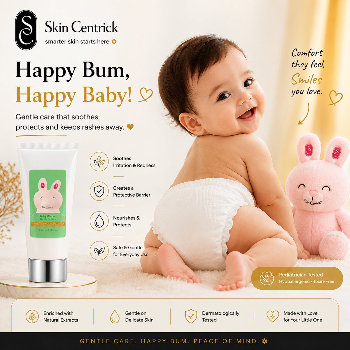 skincentrick's tweet photo. She laughs, she wiggles, she smiles…
all thanks to gentle care 💛
Because every little giggle matters, Skin Centrick Baby Diaper Rash Cream keeps your baby’s delicate skin soft, calm, and protected — naturally and safely🌿💛
#BabyCare #DiaperRashRelief #GentleSkincare #ParentingTips #SkinCentrick #BabySkin #NaturalSkincare #MomLife #HealthySkin #SoftSkin #GlowWithSkinCentrick #BabyLove