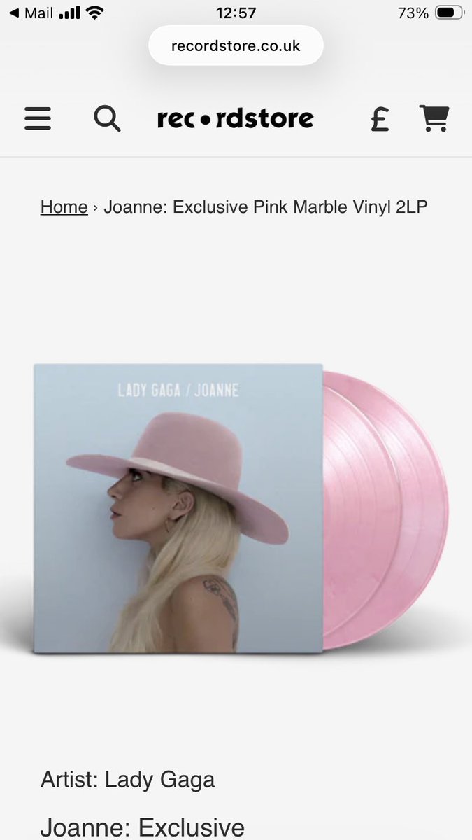KevinGarnett4's tweet photo. @ladygaga Joanne Exclusive Pink Marble Vinyl Now  Available to Pre Order in the UK 🇬🇧 on https://t.co/YNQMtq0qDh https://t.co/34OJRV1L2D
