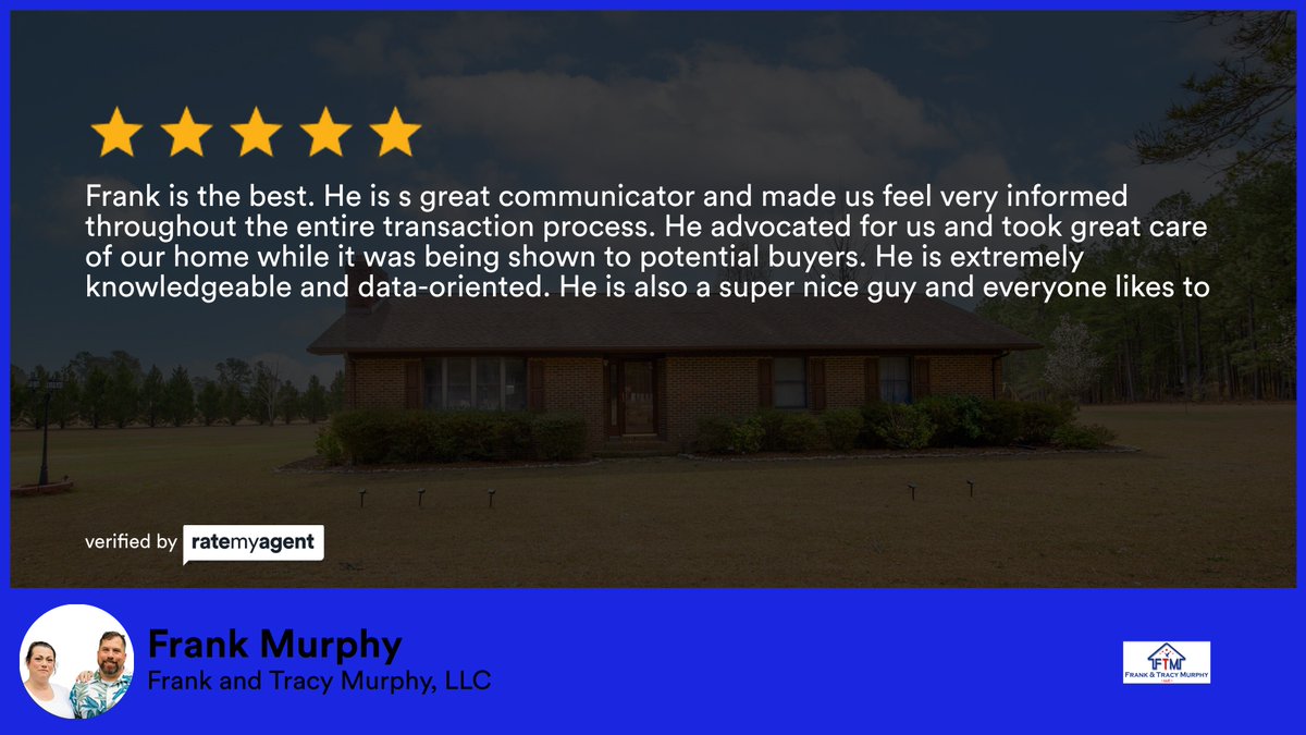 FortBraggFrank's tweet photo. 📣 Another ⭐⭐⭐⭐⭐ review for 124 Joseph Road, Aberdeen, NC, 28315!
We’re always grateful for the trust our clients place in us—it’s an honor to guide you through one of life’s biggest decisions. 🏡
💻 Military or civilian, Frank &amp; Tracy are here...
https://t.co/dbzsaEGrvK https://t.co/cmqfT5QEWN