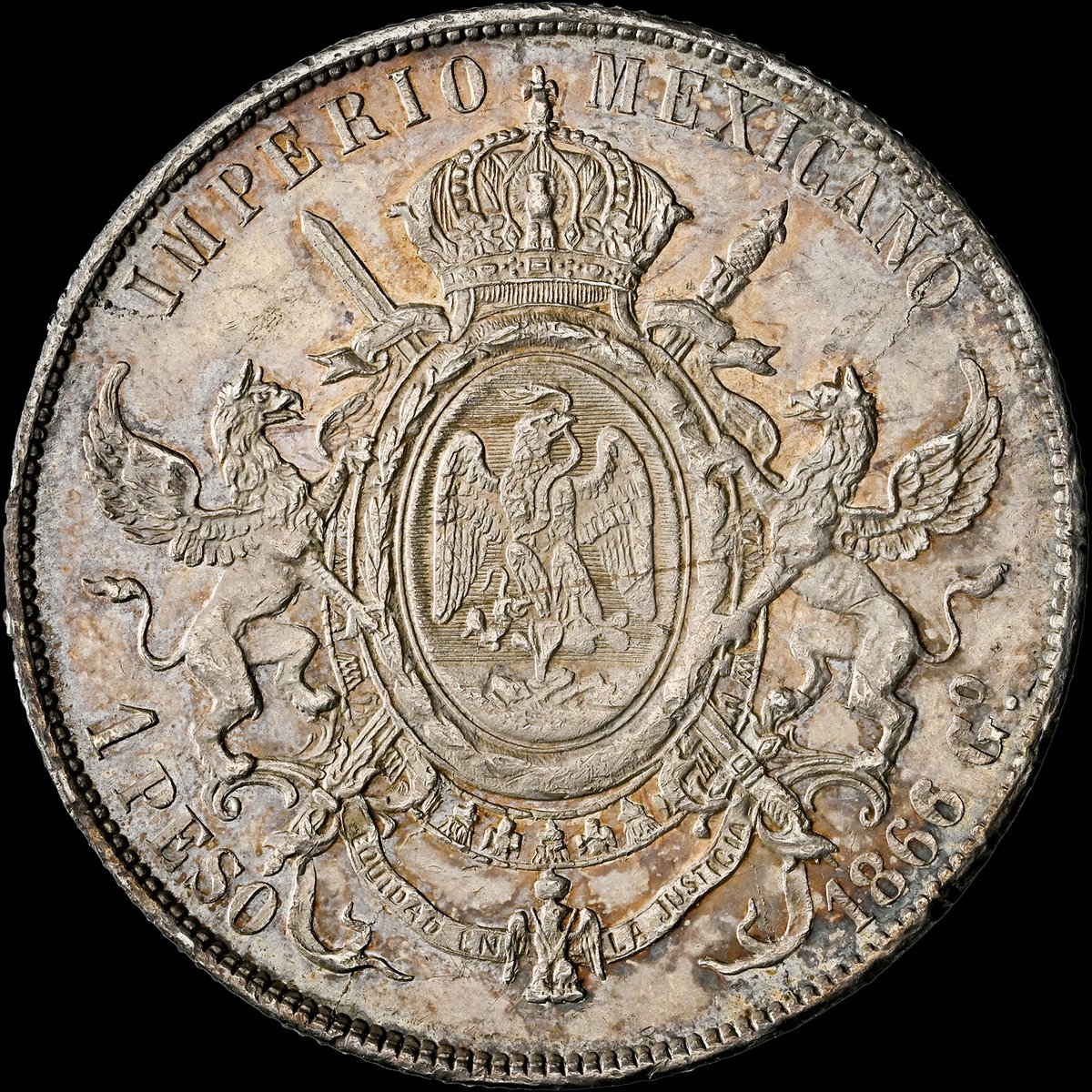 NGCcoin's tweet photo. Coin of the Day: Maximilian I arrived in Mexico on this day in 1864. The 1866GO Peso from his short-lived and ill-fated reign will be offered by Heritage Auctions later this year: https://t.co/l7QjImLxYC https://t.co/0Ggsrr0xCa