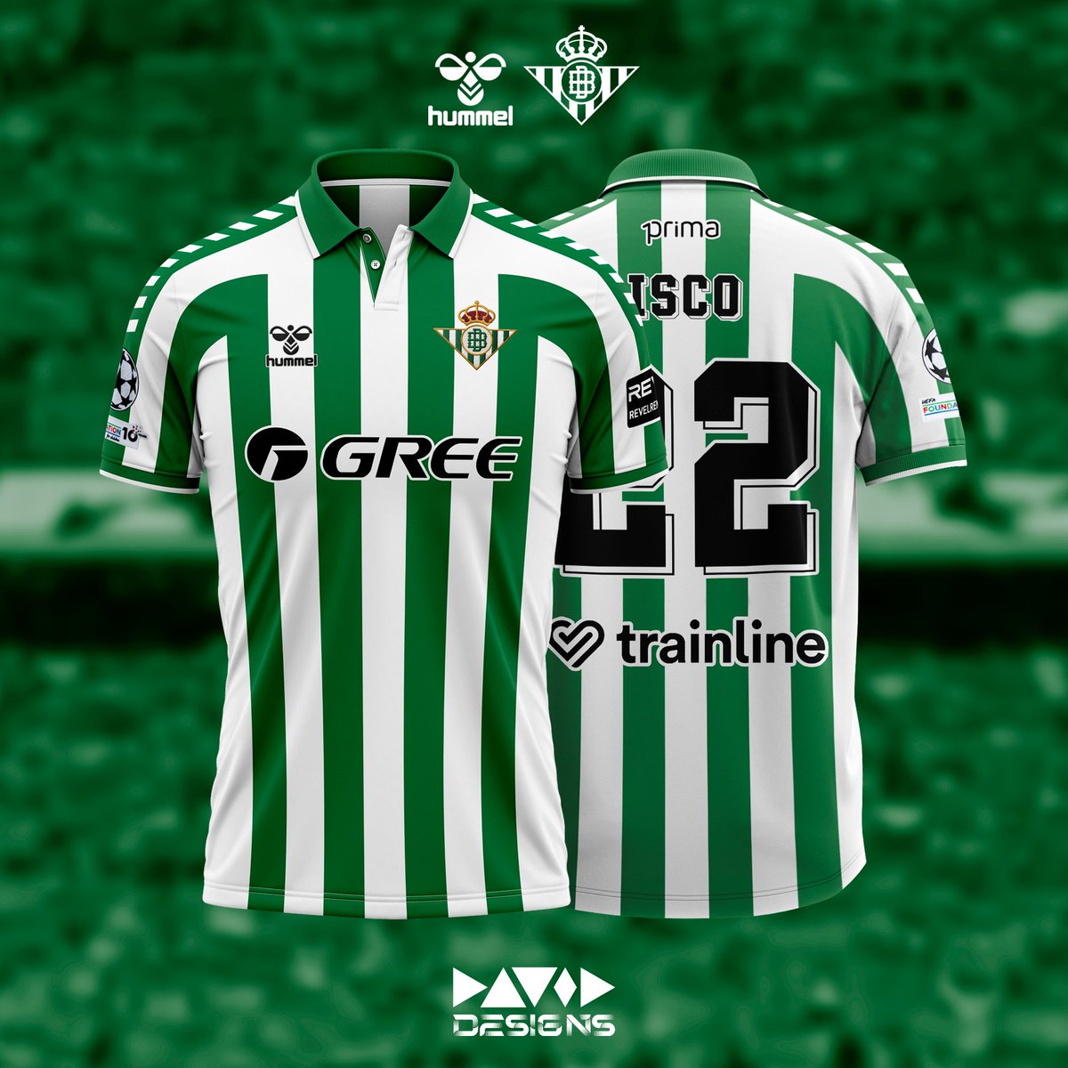 DavidDesigns2's tweet photo. Vuelve el @RealBetis a Champions 20 años después, y para la ocasión he querido diseñar una camiseta en homenaje a aquella con la que regresaron a Primera División hace 25 años, y con la que debutó toda una institución bética cómo Joaquín. ¿Qué os parece béticos? 
Os leo ☺️💚🤍 https://t.co/eTidXNyzTk