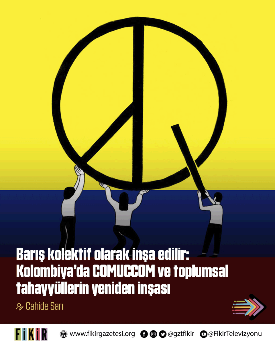 gztfikir's tweet photo. 🇨🇴 Kolombiya’da COMUCCOM, eski gerillaları, köylüleri ve eski askerleri aynı kooperatifte buluşturuyor. Amazon’u onarmak, aynı zamanda çatışmayla parçalanmış toplumsal dokuyu onarmak anlamına geliyor.

🖊️ Cahide Sarı yazdı

https://t.co/QknQWlfrky https://t.co/ADYqkhYQFp
