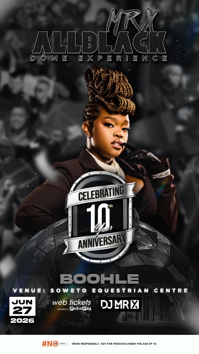 10 years of MR X All Black Dome Experience is not just an