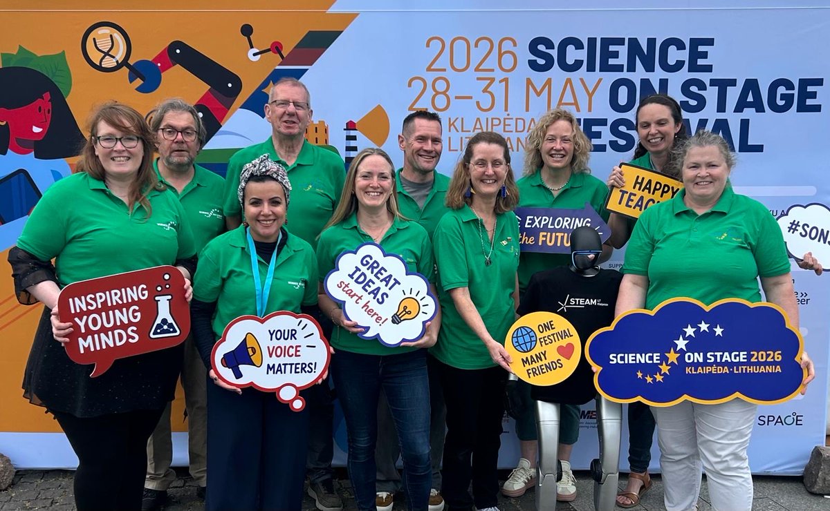 SonS_Ireland's tweet photo. The Irish Team full of enthusiasm sharing their projects to over 500 teachers from over 35 countries all across Europe and even as far as Canada to Kazakhstan. 
#sons2026 @ScienceonStage @DCU https://t.co/9MqoGZwvtI
