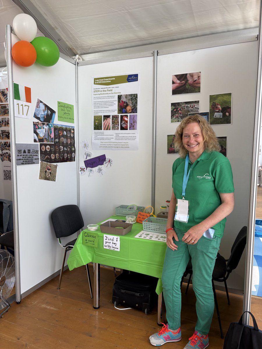 SonS_Ireland's tweet photo. The Irish Team full of enthusiasm sharing their projects to over 500 teachers from over 35 countries all across Europe and even as far as Canada to Kazakhstan. 
#sons2026 @ScienceonStage @DCU https://t.co/9MqoGZwvtI