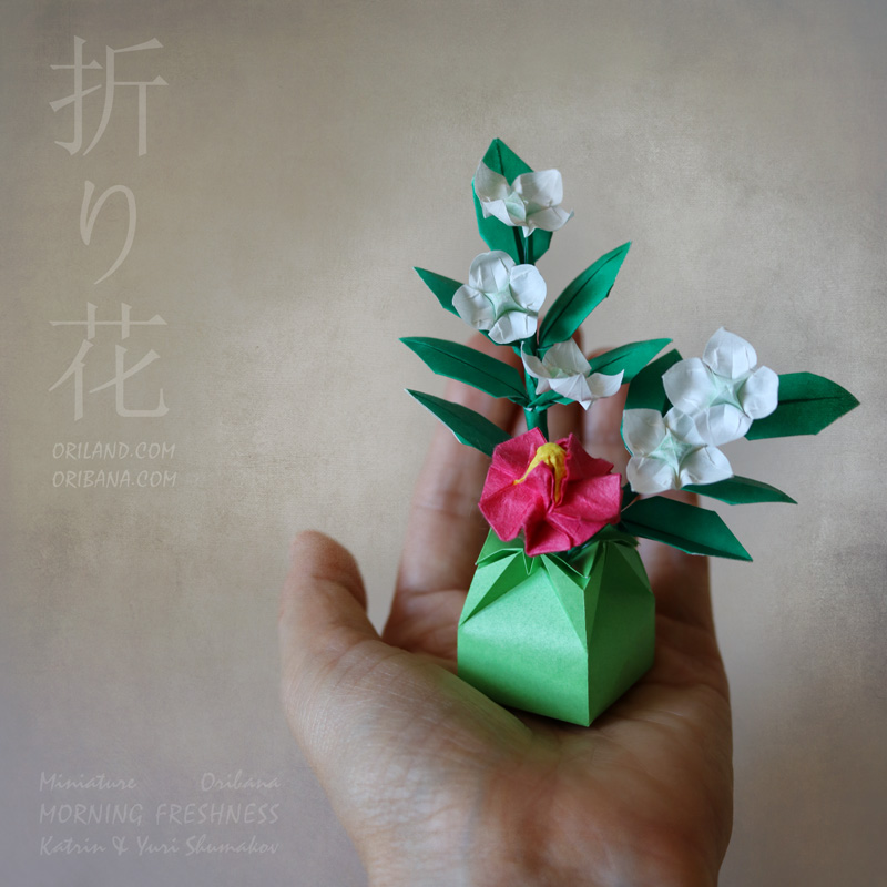 Oribana_Art's tweet photo. Mini Oribana MORNING FRESHNESS
ORIBANA CHARM collection
https://t.co/nQ9kT7B7fc

11 cm (4-1/4") h
Starring origami designs are Yuri's vase called Surprise &amp; his Chinese Dogwoods + Katrin's Camellia.
#paper 

Happy folding!
🖼️to📹with AI tech https://t.co/UUZAwE165M