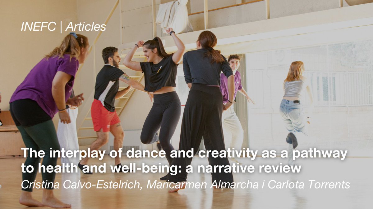 inefcat's tweet photo. 🗞️ ARTICLES | "The interplay of dance and creativity as a pathway to health and well-being: a narrative review"

📚 @tandfonline

🖋 Cristina Calvo-Estelrich, Maricarmen Almarcha i Carlota Torrents

ℹ️ https://t.co/zZrA1PeT7N

#SomINEFC #RecercaINEFC @ComplexSsport https://t.co/NwLibBlgpy