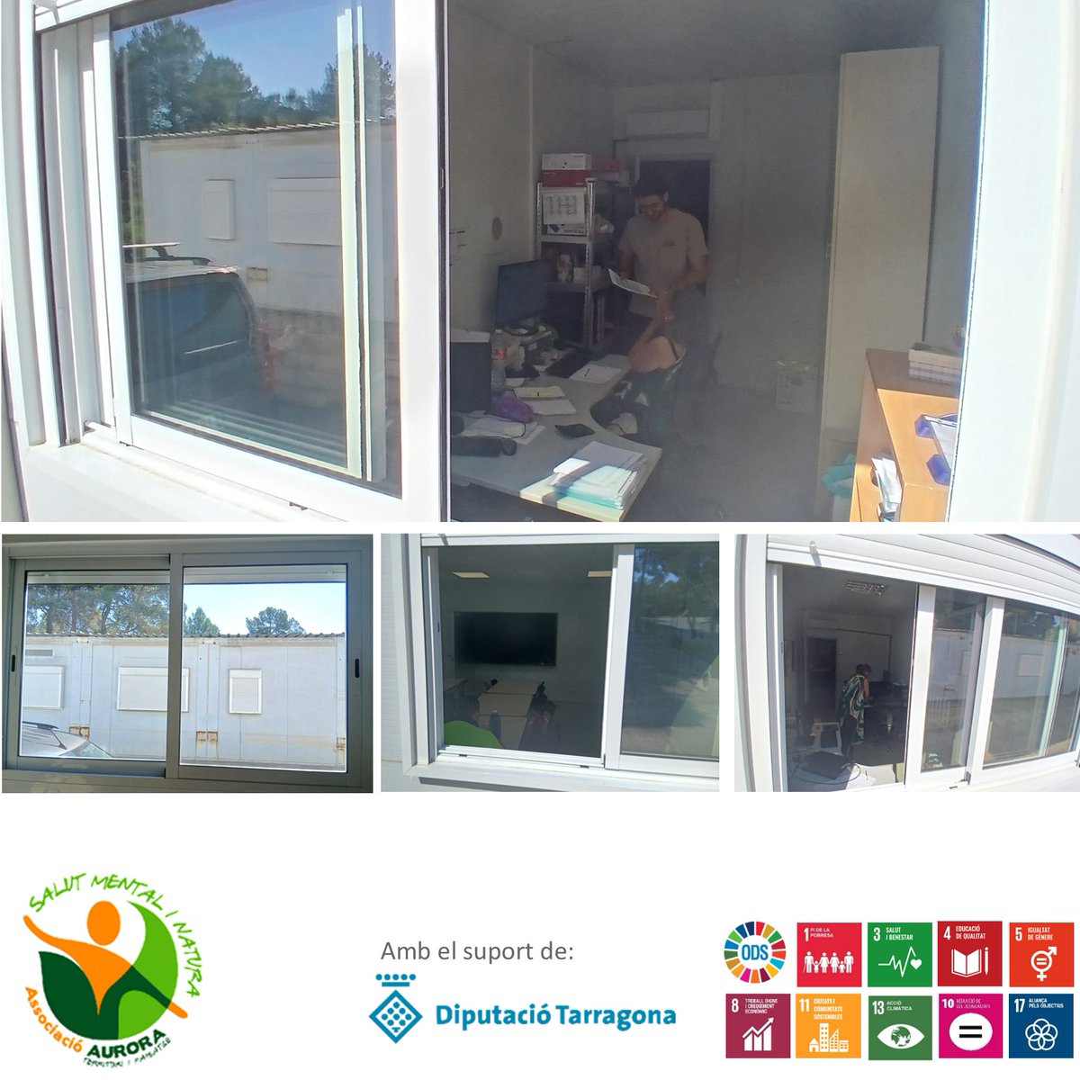 auroracet's tweet photo. Substituim part de les finestres de les nostres instal.lacions per millorar l'aïllament tèrmic i augmentar-ne l'eficiència energètica, el comfort i l'habitabilitat, amb el suport de la @Dipta_cat, que ha subvencionat l'acció amb 2.808,55 euros. https://t.co/AC6mIufZ4q