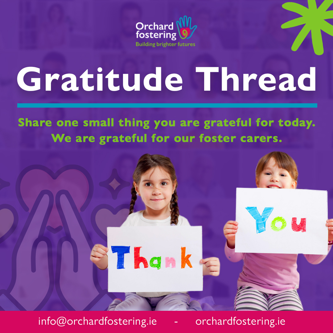 OCSFostering's tweet photo. Gratitude thread 💛

Carers, what small thing from this week are you grateful for, a laugh, a quiet moment or a tiny win? Share it below and we will celebrate a few tomorrow. 🌱

We will pick some replies to highlight and say thanks.

#OrchardFostering https://t.co/0mUWM9wlrx