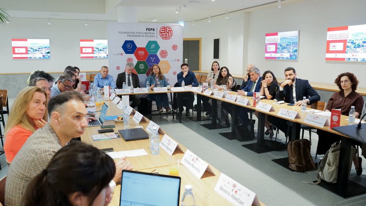 FEPS_Europe's tweet photo. 🇨🇾❗️FEPS is in Cyprus for “A progressive strategy for peace and cooperation in the Mediterranean”,  the latest edition of #CallToEurope! LAST CHANCE to register for the public event tomorrow! Register now:
https://t.co/pHoR90vS41

Beginning with opening remarks from Fabrizia Panzetti @Fabrizia69, SecGen @TheProgressives, and @LaszloAndorEU, SecGen, FEPS, with expert sessions on:
🟢#Energy justice and the #Green transition
🇵🇸 European & SWANA countries in the Palestinian-Israeli Conflict
💼Externalisation and securisation in EU #Migration policy & implications for the Mediterranean countries

🤝By FEPS, organised in cooperation with the @TheProgressives, Friedrich Ebert Stiftung Cyprus, @EteronorgEn, @AvanzaLab, @CeSPI_Roma, @j_jaures, the Movement for Social Democracy @edek1969 Socialist Party and the @UNIC_ENG Department of Government and Politics.