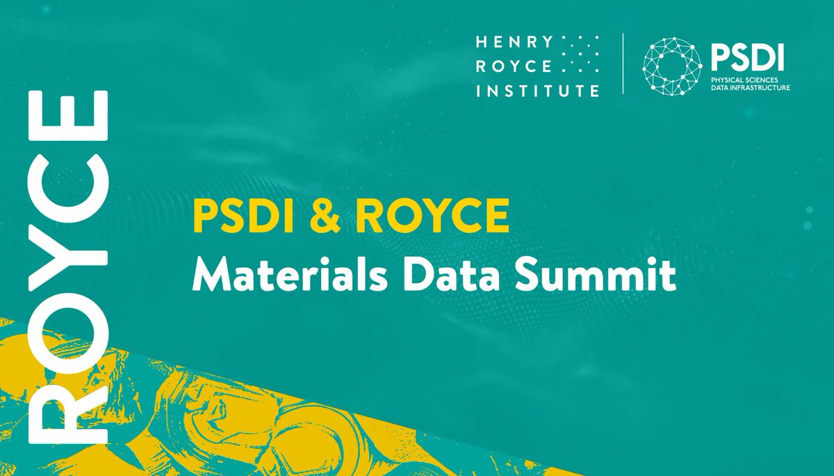 PSDI_UK's tweet photo. 📅 Dates: 29th -31st July 2026
📍 Location: Nancy Rothwell Building, @OfficialUoM 
🤝 Organised by: The Henry @RoyceInstitute & the Physical Sciences Data Infrastructure
🔗 Details & Registrations: https://t.co/3jUymfN4v8

👉 This event aims to bring together professionals working on digitalisation in materials science, giving them the opportunity to share their work, learn about recent developments, and build collaborations.

👉 A detailed timetable for the event (both parts) will be published here: https://t.co/aFIODixeqv

🚨 Please note, that the cost is yet to be finalised, but will be approximately £50-65. On the other hand the conference will be free to attend.