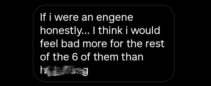 chaconeslve's tweet photo. this is what my non-engene friend said back on march 10th. now that i'm looking back, my heart is just filled with guilty bc no one suffered more than the six members of enhypen while everyone turned their backs on them. they had no one but themselves. It'll always be so unfair https://t.co/yJpmWcc56Z