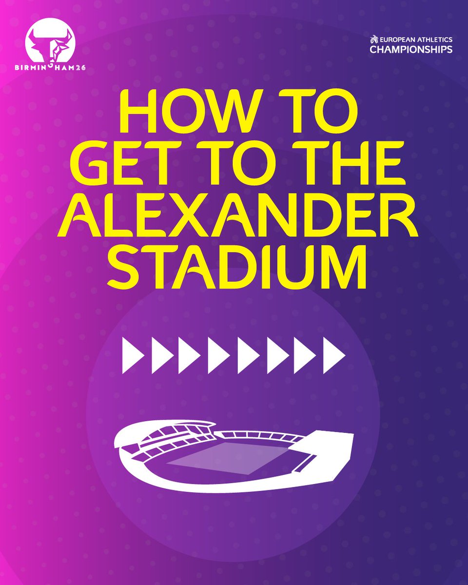 birmingham2026's tweet photo. 🤔 Wondering how to get to Alexander Stadium this summer? 

🚍 Check out your travel options now! 

🎟️ Booking details will be coming soon.

Full info here: https://t.co/uNB6RhB7Vm

#Birmingham2026 https://t.co/ikuufSsOs2