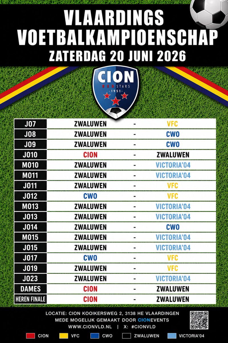 CIONVLD's tweet photo. Nog niet alle finalisten zijn bekend! Maar onderstaande kunnen zich alvast op gaan maken voor de finaledag! @DVO32 @svDeltasportVLD @VVZwaIuwen @svCWO @Victoria04VLD @vfcvoetbal https://t.co/KTmcuB9rTR