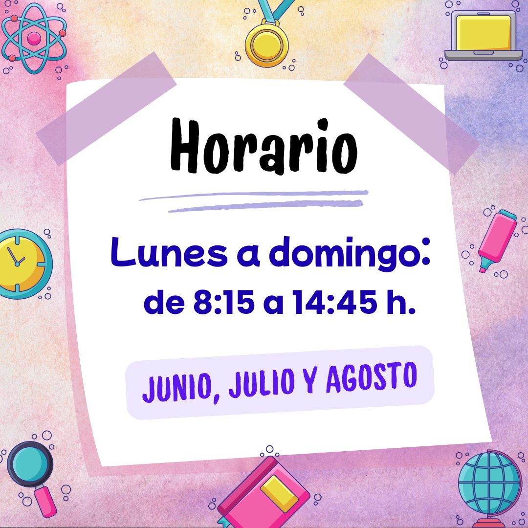 BiblioMerida's tweet photo. 📚⏰A partir del 1 de junio, el horario de verano de la Biblioteca Pública del Estado en Mérida será:
Lunes a domingo de 8:15 a 14:45 h.

👉 https://t.co/UB8ZpTaQvb

#horario #verano #bpemérida https://t.co/wWurWr7CLO