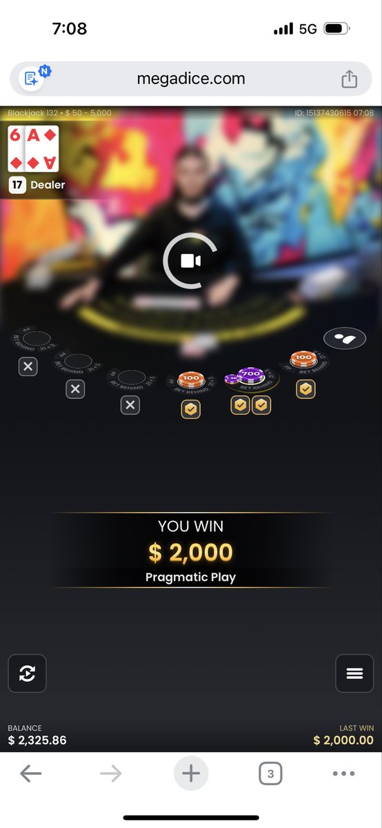 VIP_PickLab's tweet photo. Start the day off right with a $2000 win on Blackjack thanks to a perfect pair! https://t.co/auv1d2W2uo