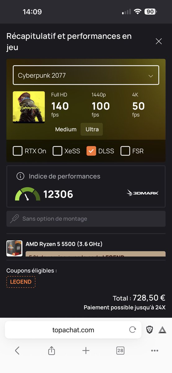 TanguyNoJutsu's tweet photo. @Inconue905 @Komimi_3 Pas trop mal, pour 730€ tu pars avec alim 650w semi modulaire, Ryzen 5 5500, 16GB 3200mhz (ddr4) et RTX5060 et plus qu’à rajouter 100€ pour un écran 24" 1080p et un combo clavier souris glab qui fera l’affaire le temps d’investir mieux.

Test :  https://t.co/NkdClVK6FK https://t.co/RESVdBaSnC