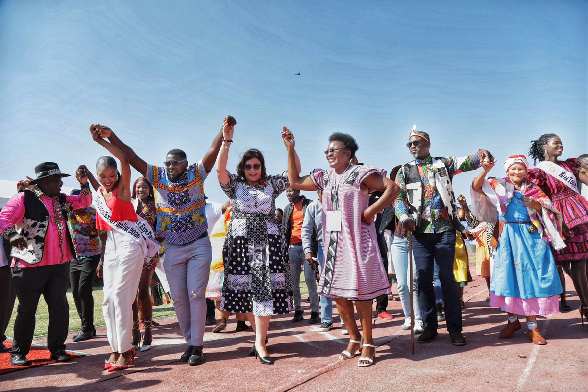 VPofNamibia's tweet photo. Statement by Her Excellency Lucia Witbooi, Vice President of the Republic of Namibia at the occasion of the Oshakati Totem Expo
Friday, 29 May 2026

Oshakati Independence Stadium, Oshana Region
 
It is my distinct honour to be with you here today, at this special occasion marking the official opening ceremony of the 12th Oshakati Totem exposition, held under the befitting theme, “strengthening Ties Through culture”. 
Allow me at the onset to commend the Oshakati Town Council, the organizing committee, traditional authorities, sponsors, exhibitors, and all stakeholders involved for continuously growing this important event every year.  
The Oshakati Totem Expo has evolved far more than a cultural event. Today, it stands as a symbol of identity, unity, economic participation, and social cohesion. It is a platform that reminds us of who we are as people while at the same time, creating opportunities to define and strengthening our identity of where we want to be as a nation. 
Director of Ceremonies; 
As Namibians, cultural diversity is our defining national asset, it remains one of our greatest strengths. We are a people of different languages, traditions, customs, and histories, yet united under one flag and one national identity. It is at Events such as the Oshakati Totem Expo, where we use our diverse traditions, languages, and histories as a foundation for unity, fostering mutual respect and national progress. 
The theme for this year’s Expo is “Strengthening Ties Through Culture”. This theme speaks directly to the importance of preserving our identity while promoting national unity and development.  
Culture is not merely about tradition or remembrance of the past. Culture is also an economic resource. Around the world, countries are increasingly investing in cultural tourism, heritage infrastructure, creative industries, and local entrepreneurship as drivers of economic growth and job creation. 
I am pleased to note that the Oshakati Totem Expo continues to demonstrate that culture and business can coexist successfully.  
I am encouraged by its continuous growth into one of Namibia’s most important economic and urban centers. The town continues to expand in infrastructure, trade, investment, and population growth, making it a strategic hub not only for the northern regions but for Namibia as a whole. I therefore call upon all town in Namibia, especially those without expos and trade fairs taking place in their towns, to emulate the examples of these towns that have come up with initiatives to boost local businesses for their people.   
Director of Ceremonies, 
As Government, we continue to invest in infrastructure and platforms that support socio-economic developments.  I was informed that Oshakati Town Council is planning to develop Oshakati Totem Expo centre which will serve as commercial and cultural hub. This initiative is commendable. Therefore, we should support the Council to realize this project. 
Our desire is to see not only Oshakati town growing, but also other towns across our country. Let our towns innovate and embrace news ways of doing business by positioning themselves as centers for cultural tourism and economic activities for the benefit of our nation.