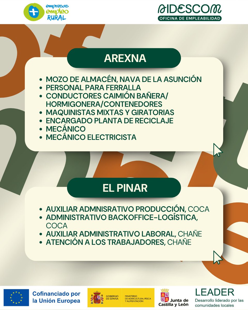 aidescom's tweet photo. ¡Buenos días! 😊

Os dejamos una lista con ofertas de empleo que aún siguen activas a día de hoy 🙌🏼

Si quieres obtener más información acerca de alguna oferta, contáctanos en el correo empleo@aidescom.org en el teléfono 623 540 400 📞

#empleabilidad #empleo #ofertadeempleo https://t.co/RLr0hyYwE6