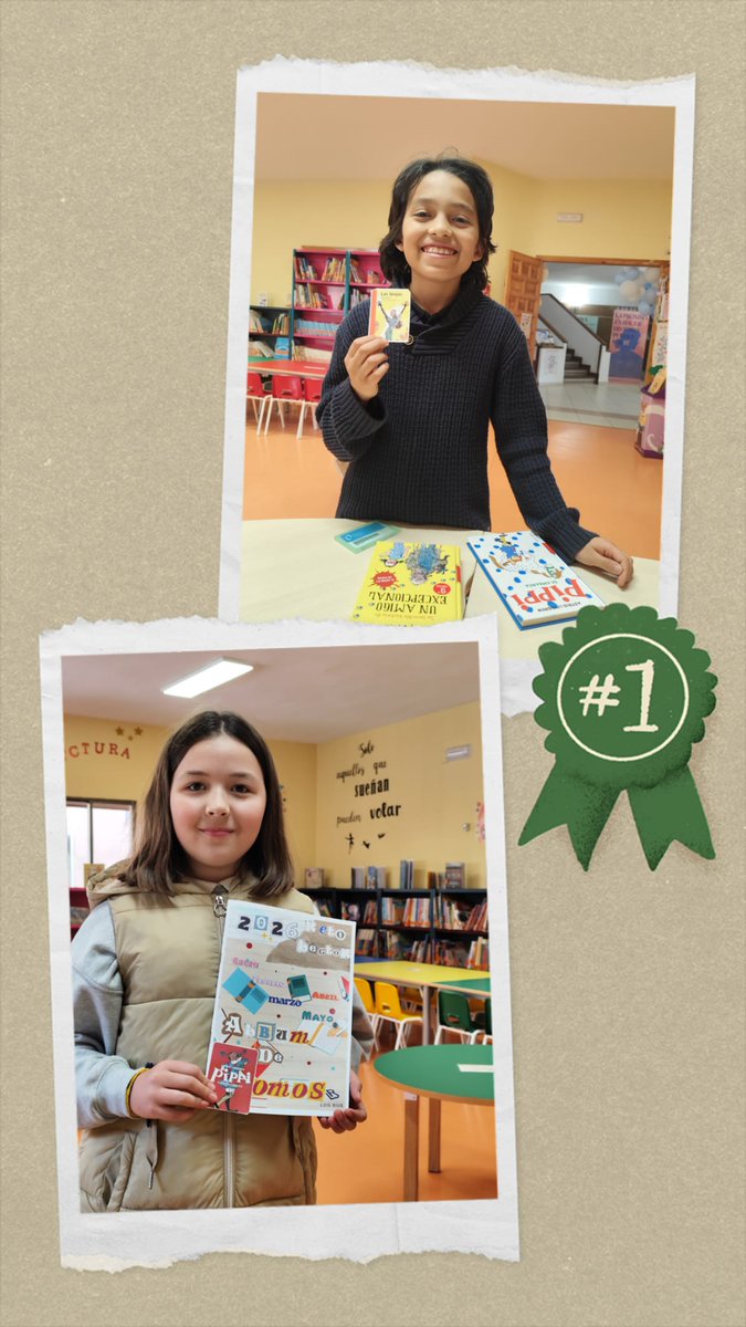 BpmLUISRIUS's tweet photo. Ya tenemos los primeros niños y niñas que han ido completando el álbum de cromos que pusimos en marcha en enero. Comenzamos con la categoría de 5º y 6º de Primaria, han sido Gael y Elena, poco a poco han ido leyendo libros que estaban en el álbum o que les apetecía leer https://t.co/LUCbiKM26P