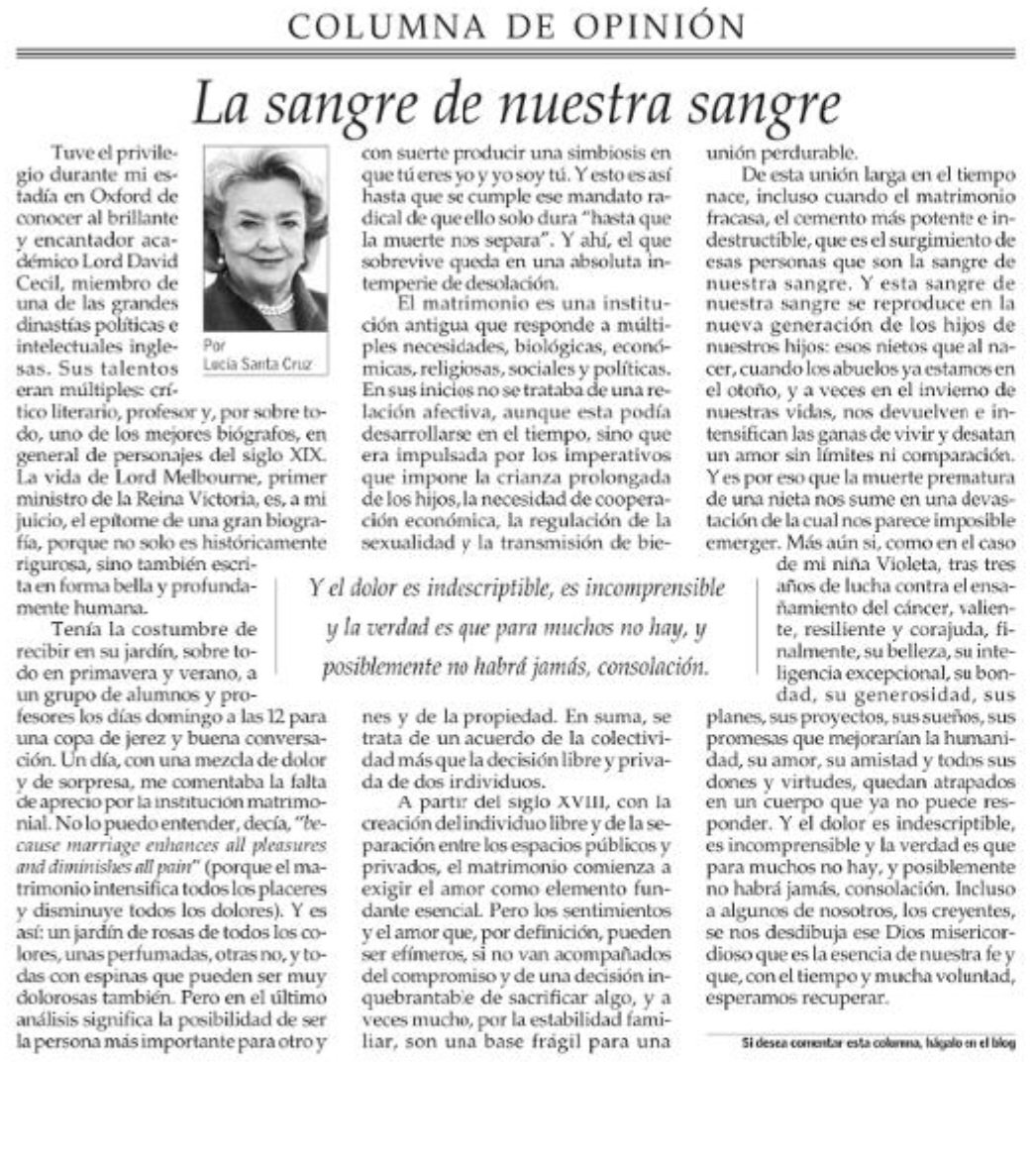 MSB60079966's tweet photo. @lsantacruz profundamente humana esta columna. https://t.co/exz8xScAlW